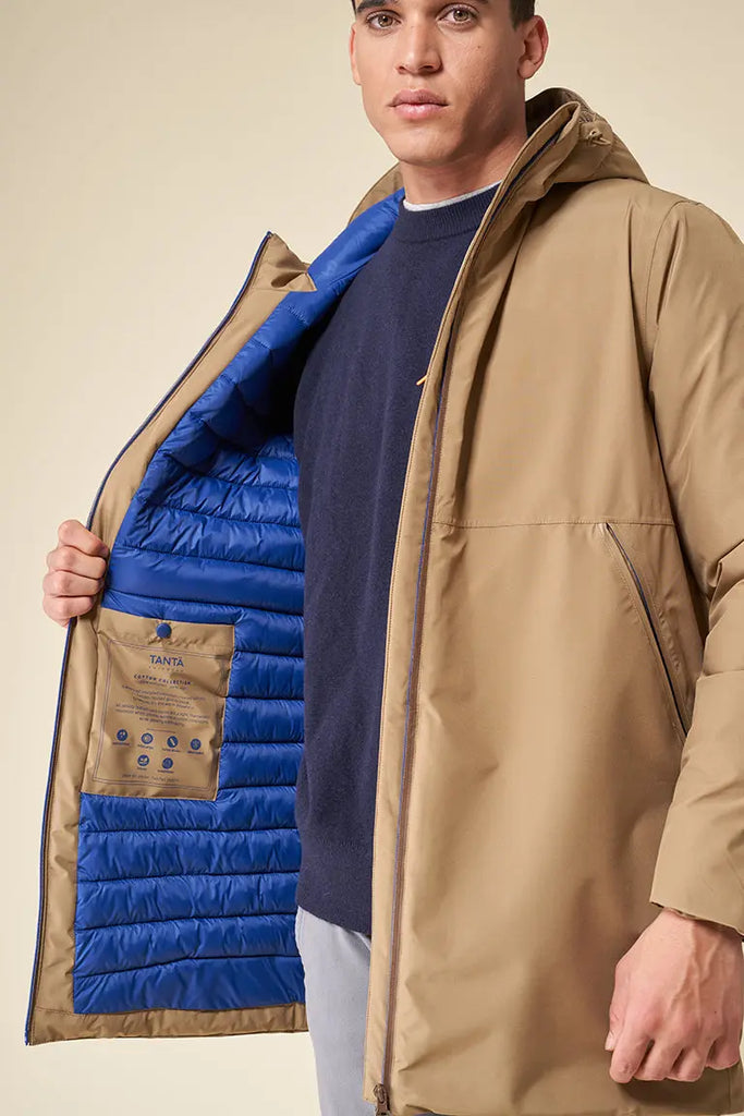 Abrigo impermeable de hombre Tantä con aislamiento transpirable Rapakko color beis