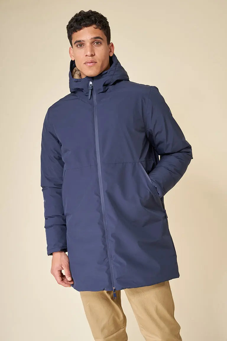 Abrigo impermeable de hombre Tantä transpirable. Azul marino – Tantä  Rainwear